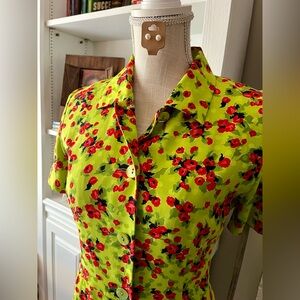 Luca Luca Vintage green & red dress